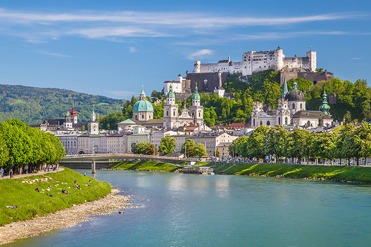 A panoramic photo of Salzburg, Austria