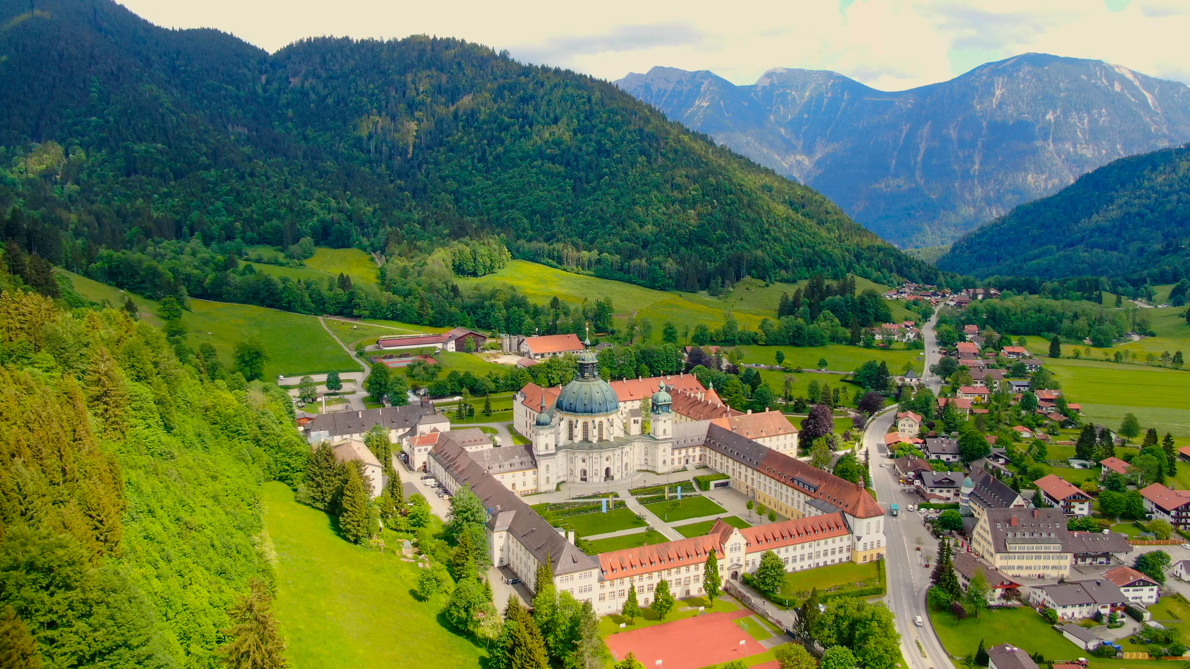 Ettal Monastery Aerial View
