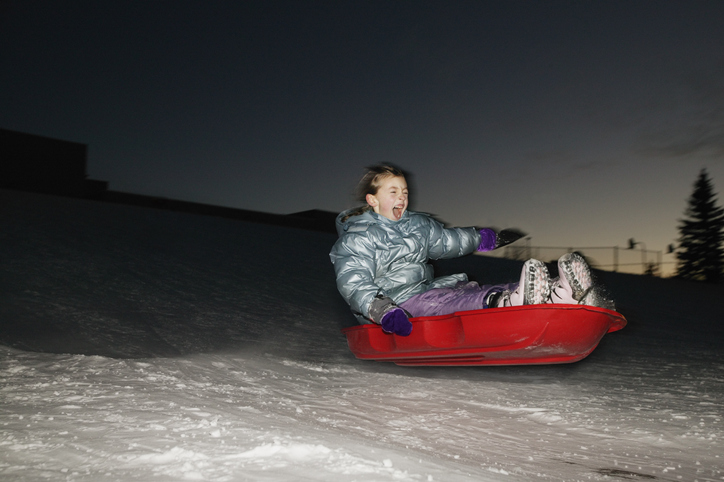 Night Sledding