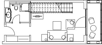 Lower level loft layout