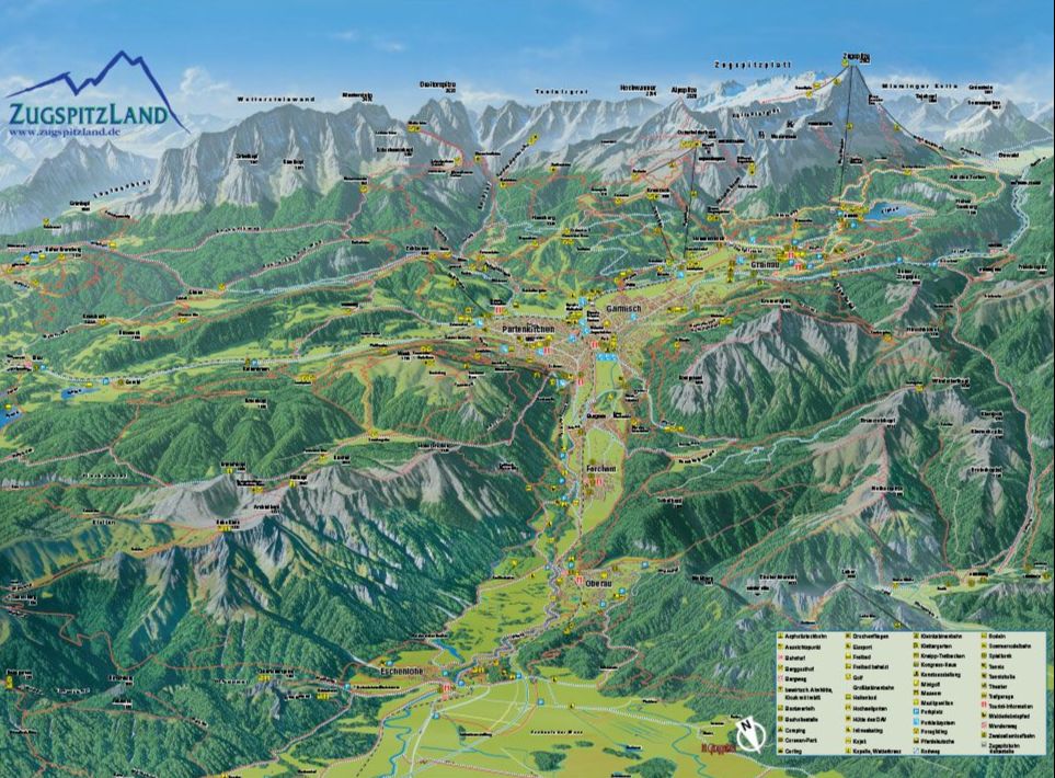 ZUGSPITZLAND Map